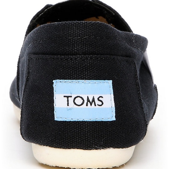 Toms Classics Canvas Black Slip-On Shoes Women's - Picture 3 of 5